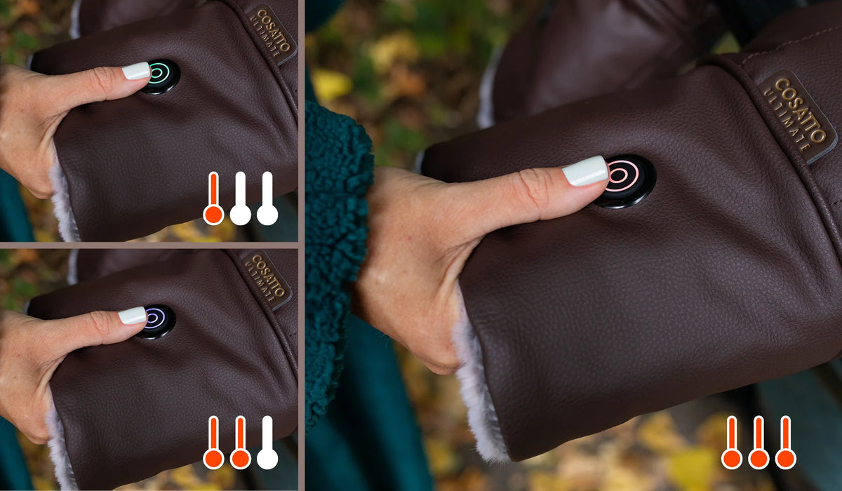 Cosatto Ultimate Heated Snuggle Mitts Brown