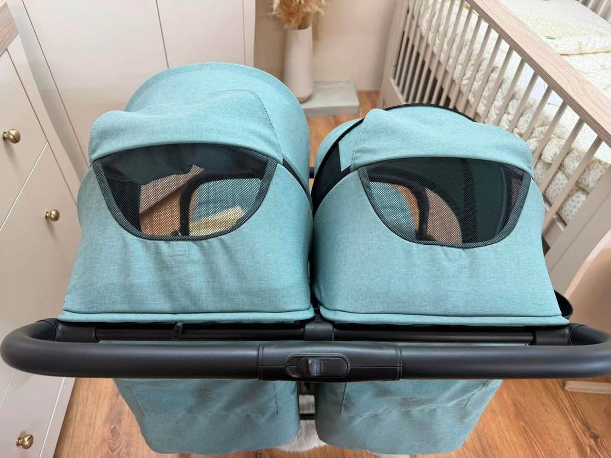 Ickle Bubba Aries Double Max Autofold Stroller, Sage~ EX DISPLAY BIRMINGHAM STORE