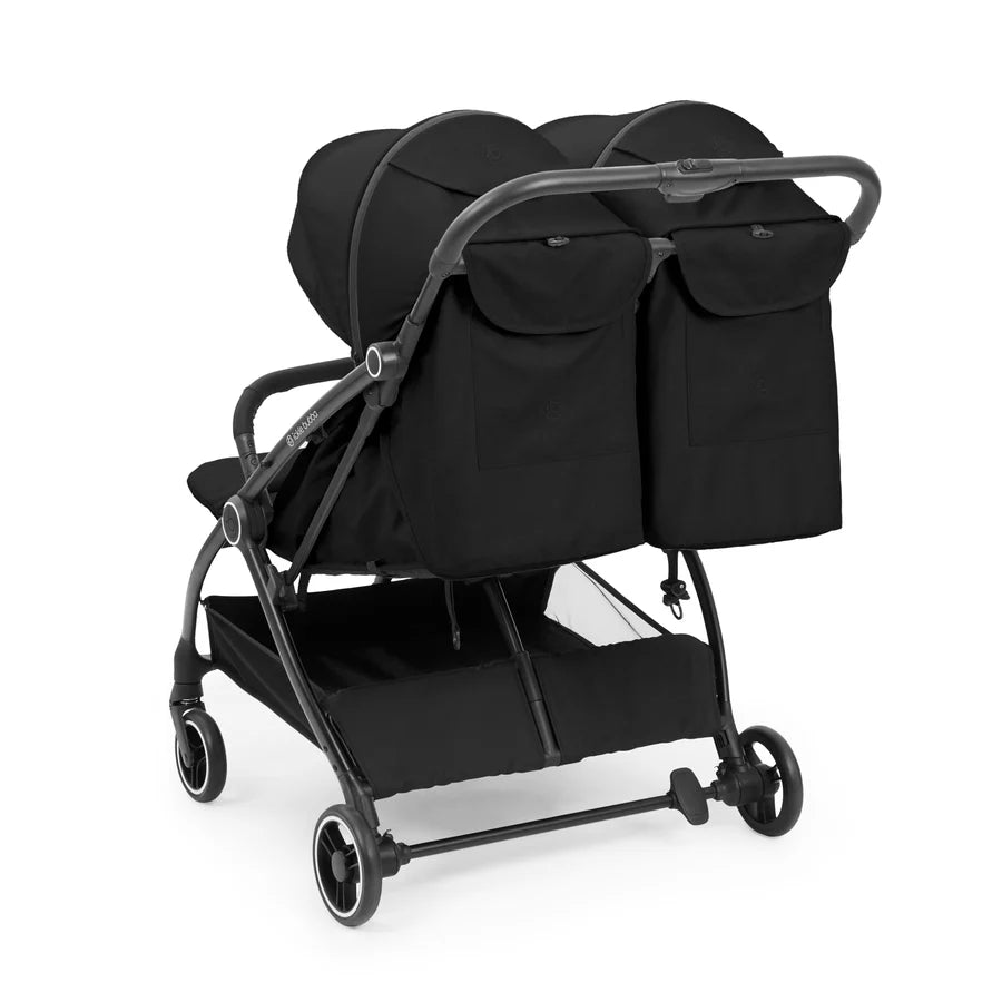 Ickle Bubba Aries Double Autofold Stroller, Black