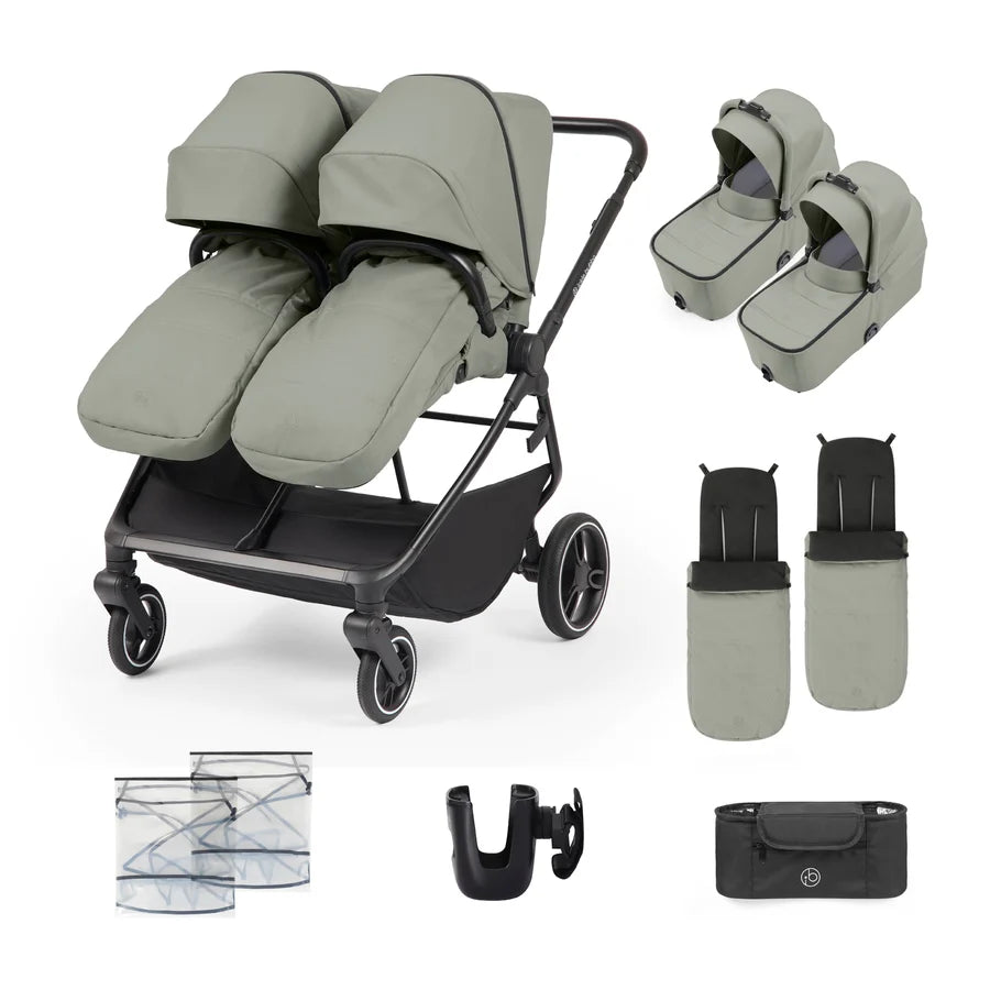 Ickle Bubba Altair Twin Stroller, Laurel Green * PRE ORDER BEGINNING OCTOBER