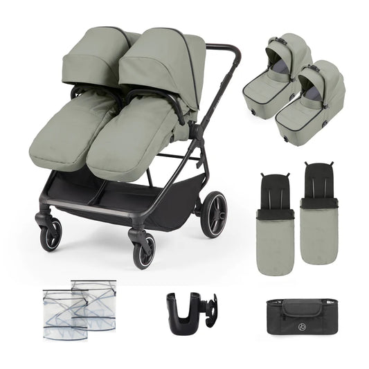 Ickle Bubba Altair Twin Stroller, Laurel Green * PRE ORDER BEGINNING OCTOBER