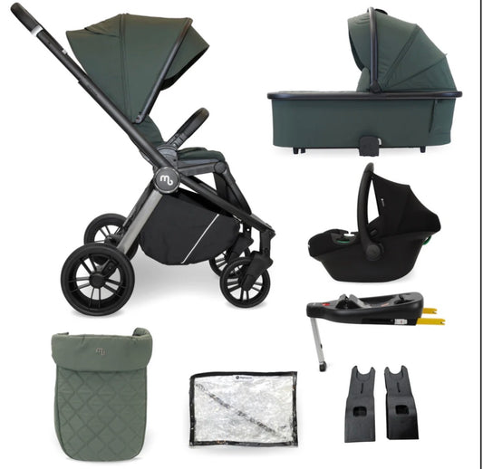 My Babiie Mb450i Forest Green With Isofix Base