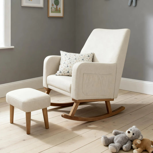 Babymore Callie Nursing Chair - Ivory