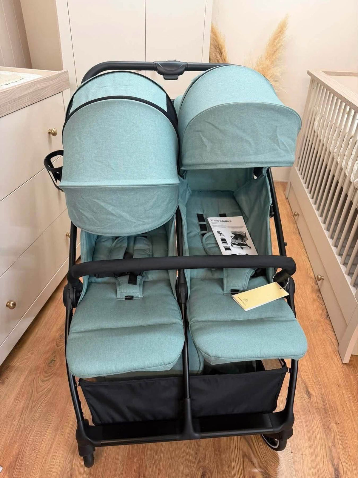Ickle Bubba Aries Double Max Autofold Stroller, Sage~ EX DISPLAY BIRMINGHAM STORE