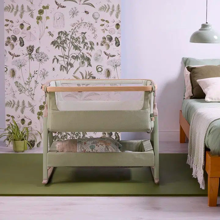 Tutti Bambini Cozee Air 2 Bedside Crib – Drifted Oak/Eucalyptus