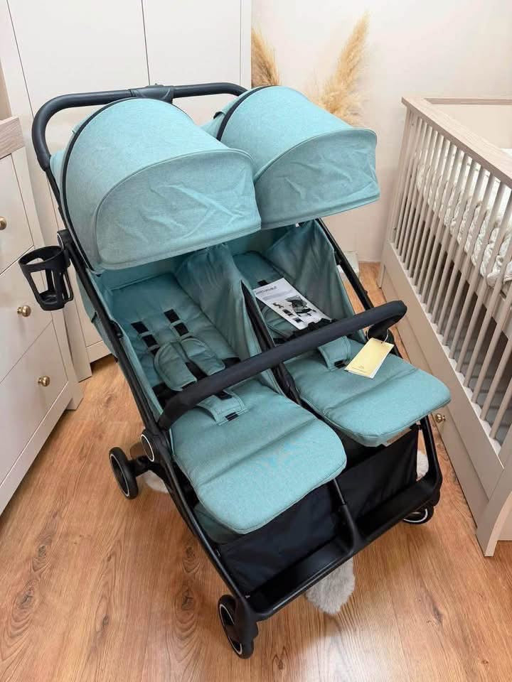 Ickle Bubba Aries Double Max Autofold Stroller, Sage~ EX DISPLAY BIRMINGHAM STORE