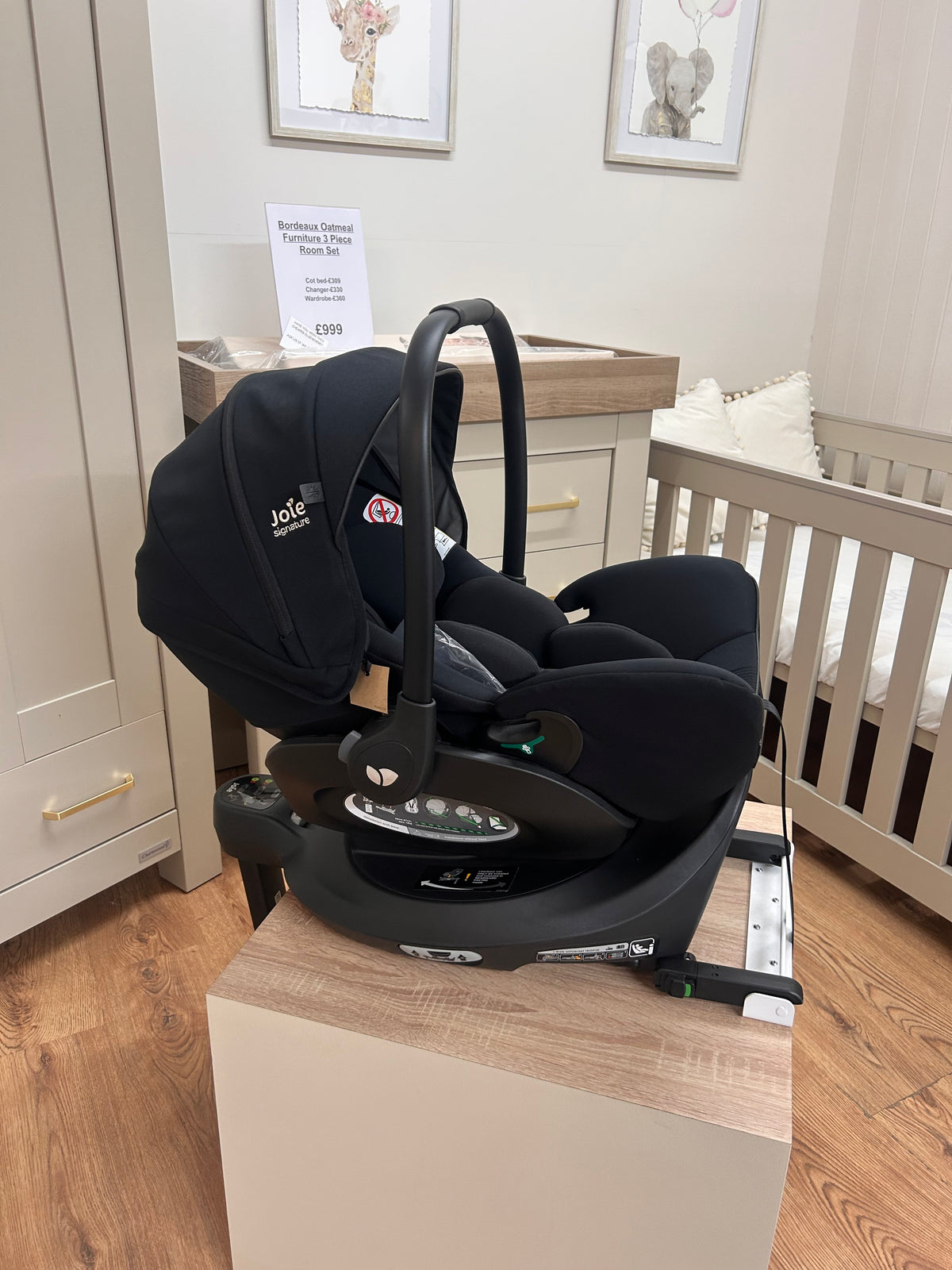 Joie car seat trio - I level pro, I harbour E & encore 360 base - open box Birmingham store