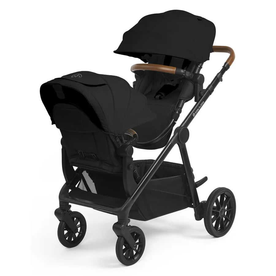Ickle Bubba Virgo Twin 18 Piece Travel System with i-Size Cirrus Car Seats & Isofix Bases, Black