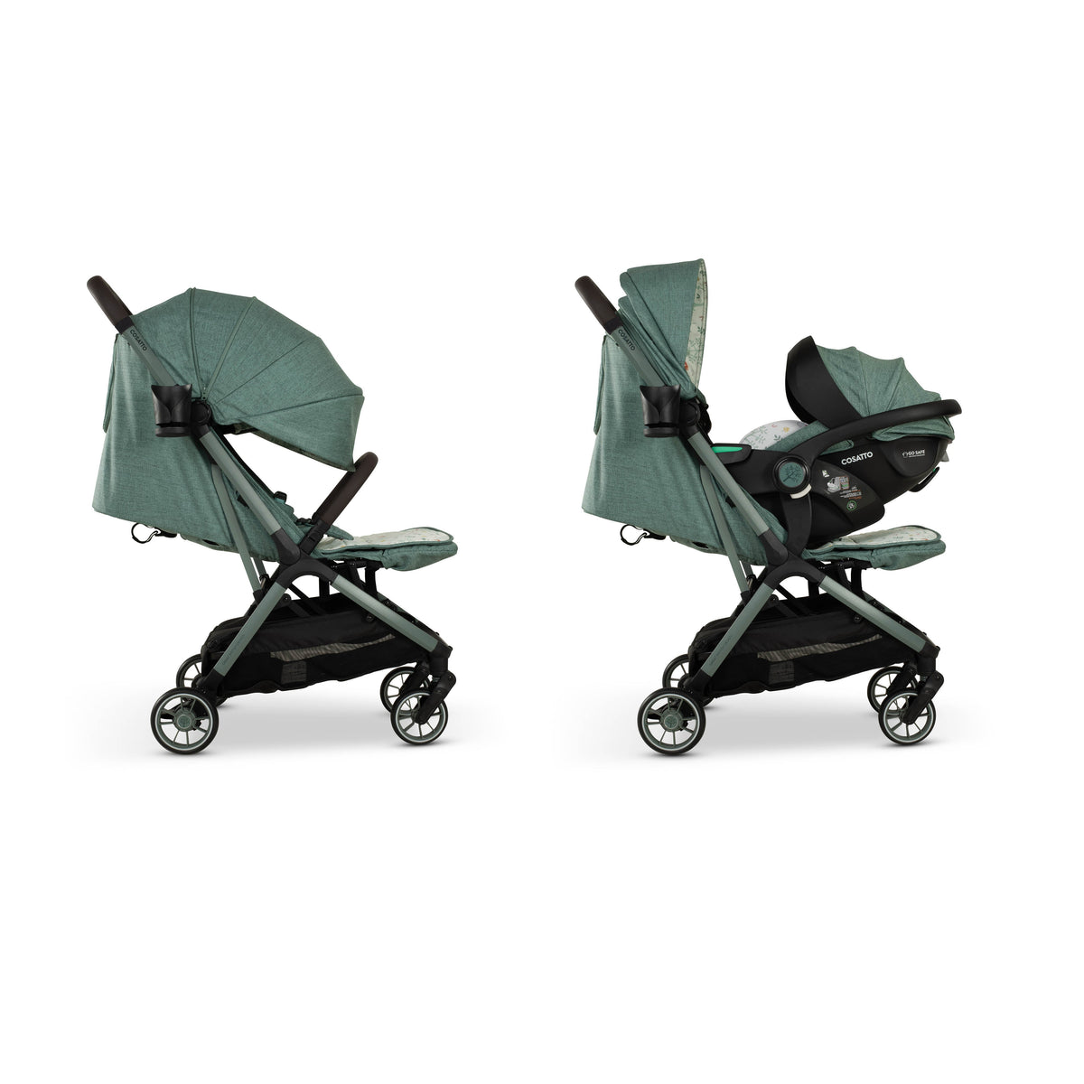 Cosatto Woosh City Recline Car Seat Bundle Meadow