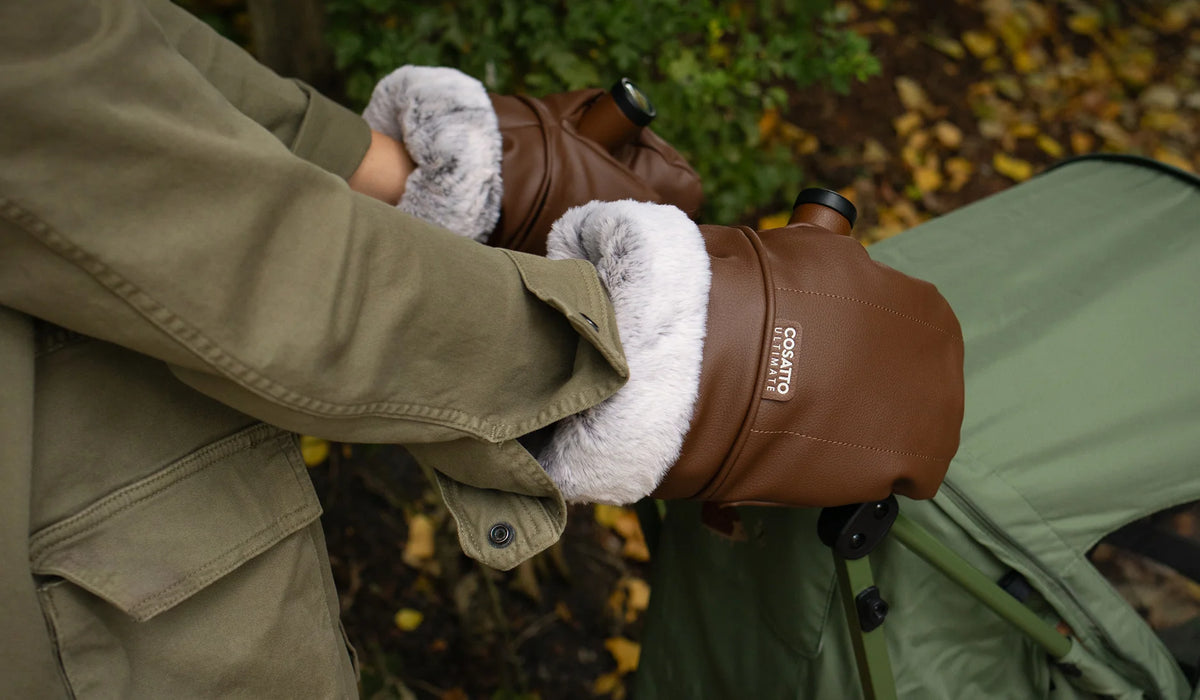 Cosatto Ultimate Heated Snuggle Mitts Brown
