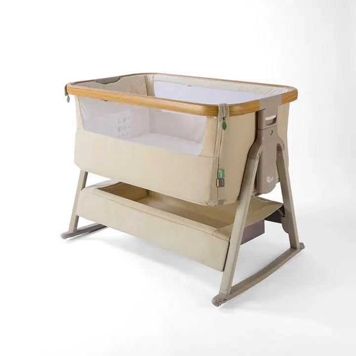 Tutti Bambini Cozee Air 2 Bedside Crib – Toasted Oak/Sand