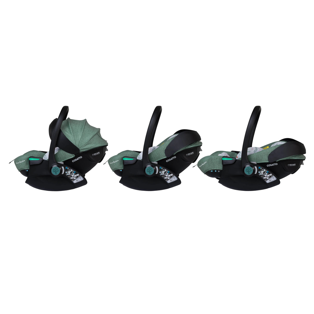 Cosatto Woosh City Recline Car Seat Bundle Meadow