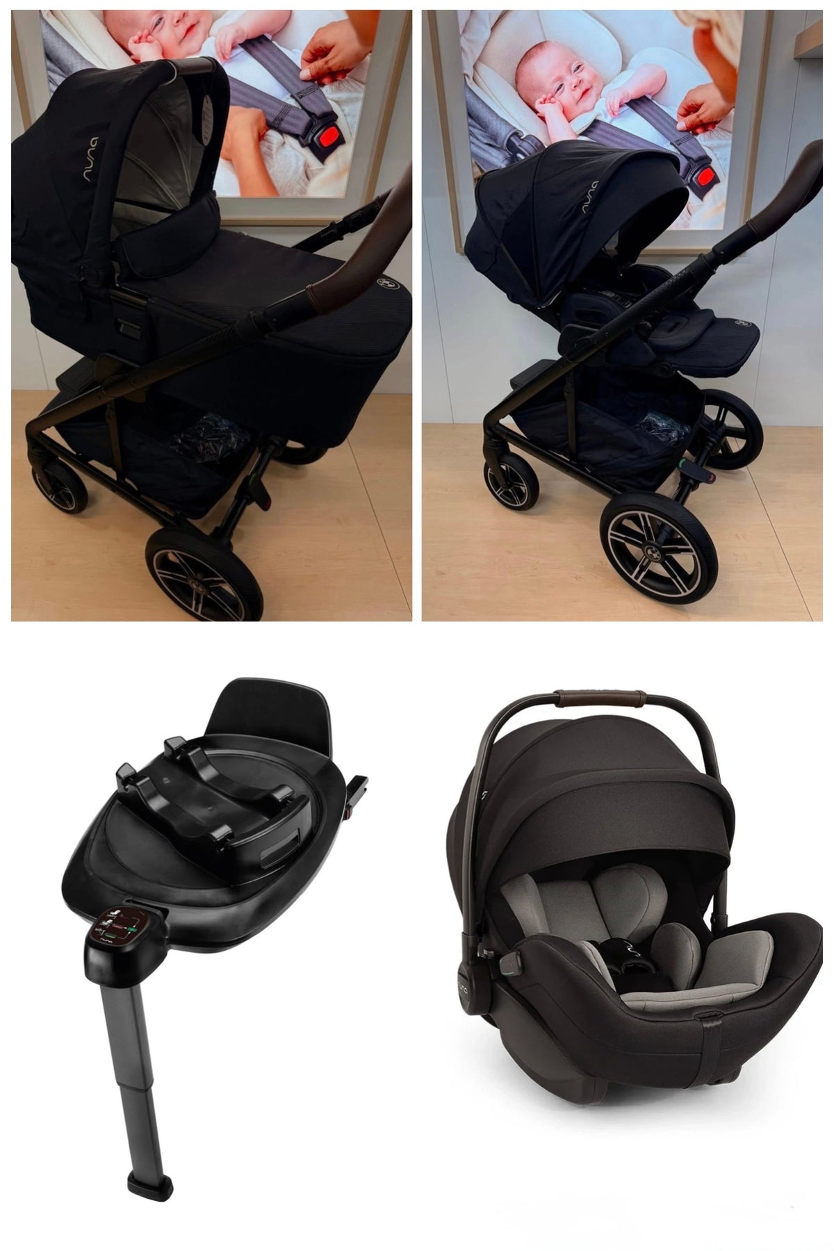 Nuna MIXX Next Pushchair & Carrycot - BMW Edition, Element With Arra Flex And Nuna Next Base