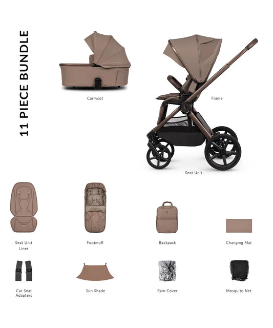 Venicci Upline3 11 Piece Pram Bundle - Sand
