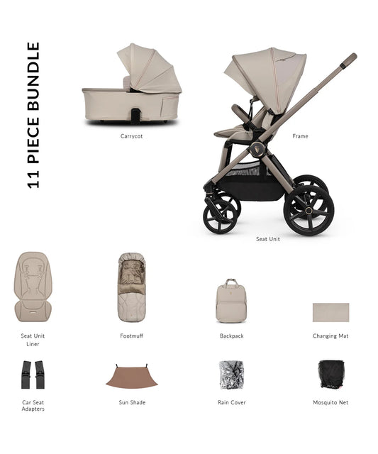 Venicci Upline3 11 Piece Pram Bundle - Pebble