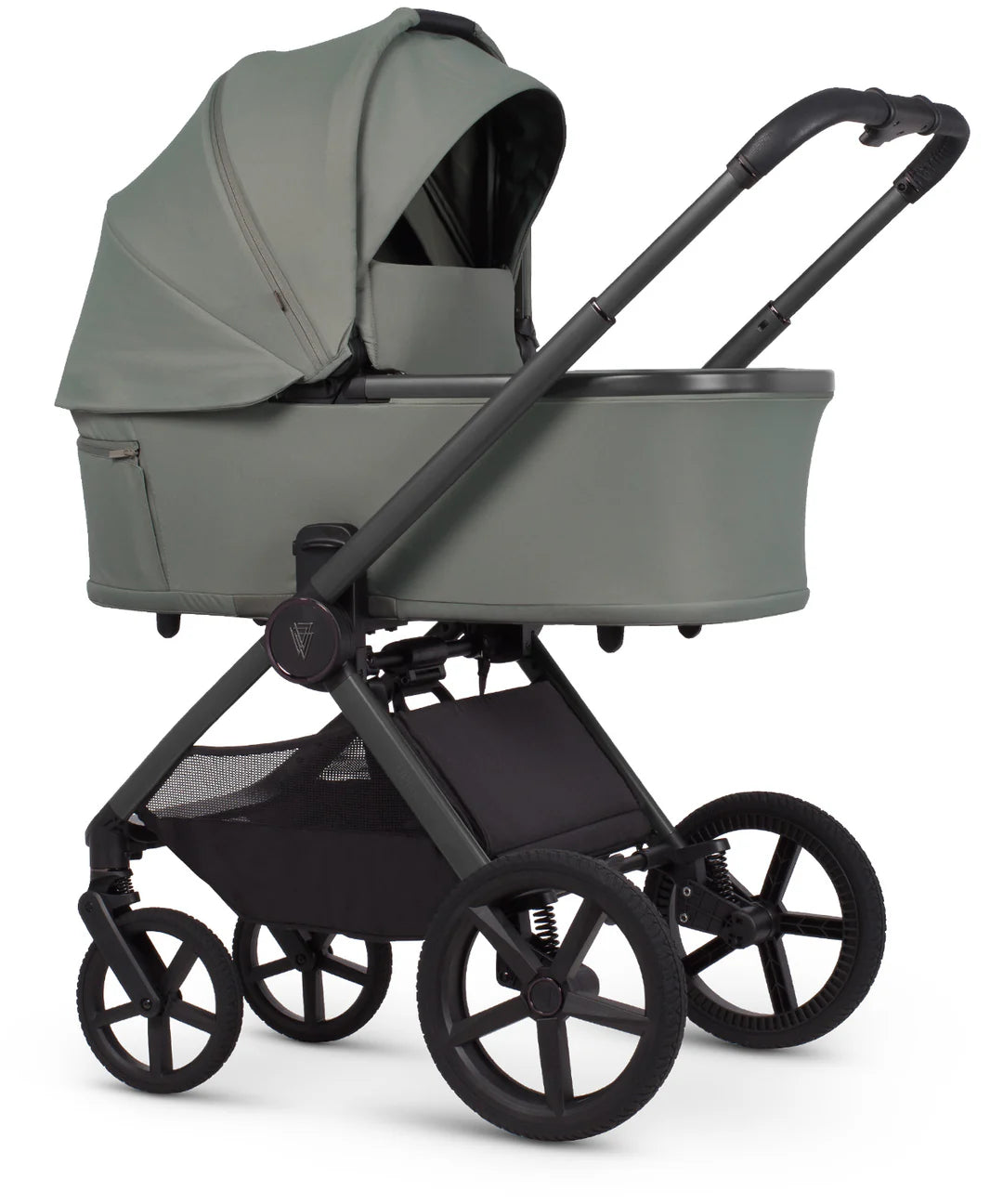 Venicci Upline3 Travel System Inc Tiago Car Seat & 360 Base 13 Piece Luxury Bundle - Aloe Beige Car Seat