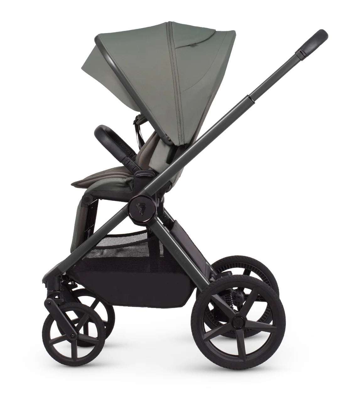 Venicci Upline3 Travel System Inc Tiago Car Seat & 360 Base 13 Piece Luxury Bundle - Aloe Beige Car Seat