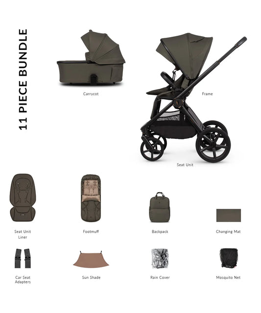 Venicci Upline3 11 Piece Pram Bundle - Truffle