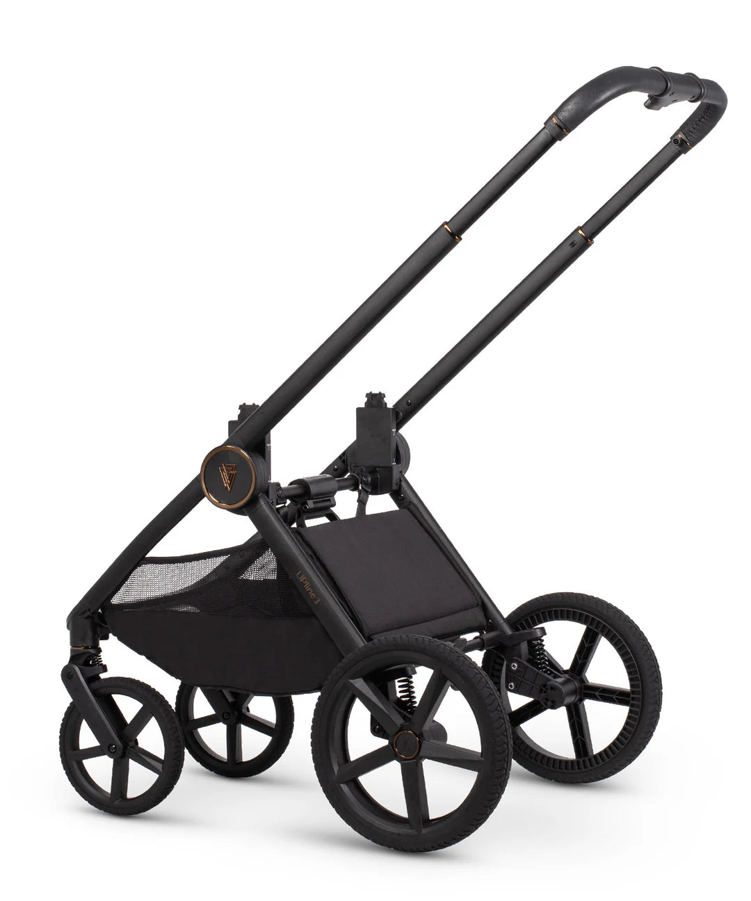 Venicci Upline3 Travel System Inc Tiago Car Seat & 360 Base 13 Piece Luxury Bundle - Truffle Black Car Seat