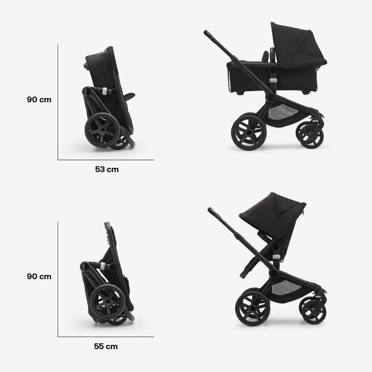 Bugaboo Fox 5 carrycot and seat pushchair Grey Melange