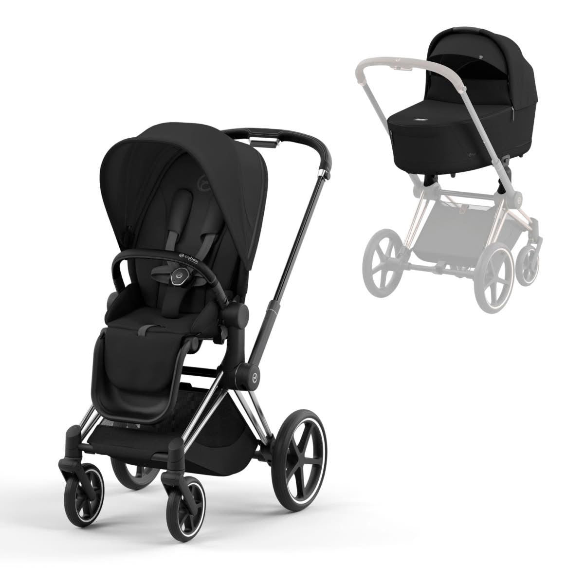 CYBEX Priam Pushchair and carrycot - Sepia Black/Chrome