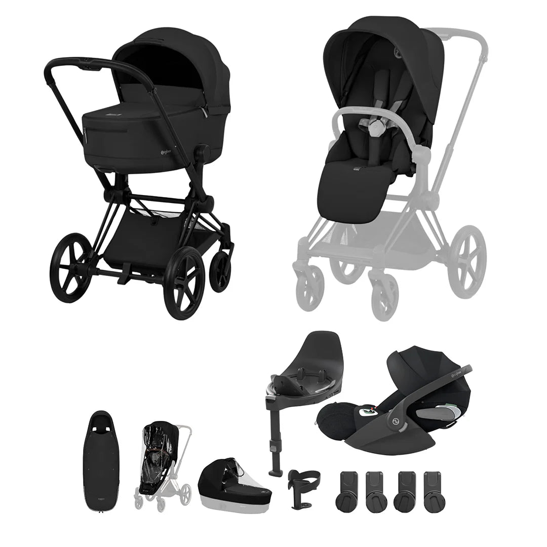 Cybex Priam Ultimate Accessory Bundle - Comfort Collection Sepia Black