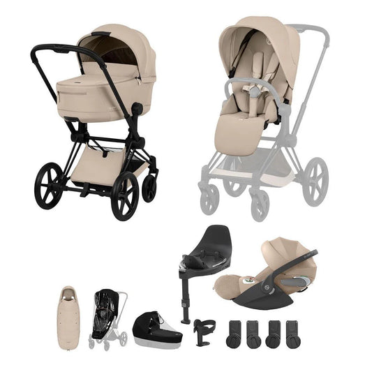 Cybex Priam Ultimate Accessory Bundle - Comfort Collection Cozy Beige