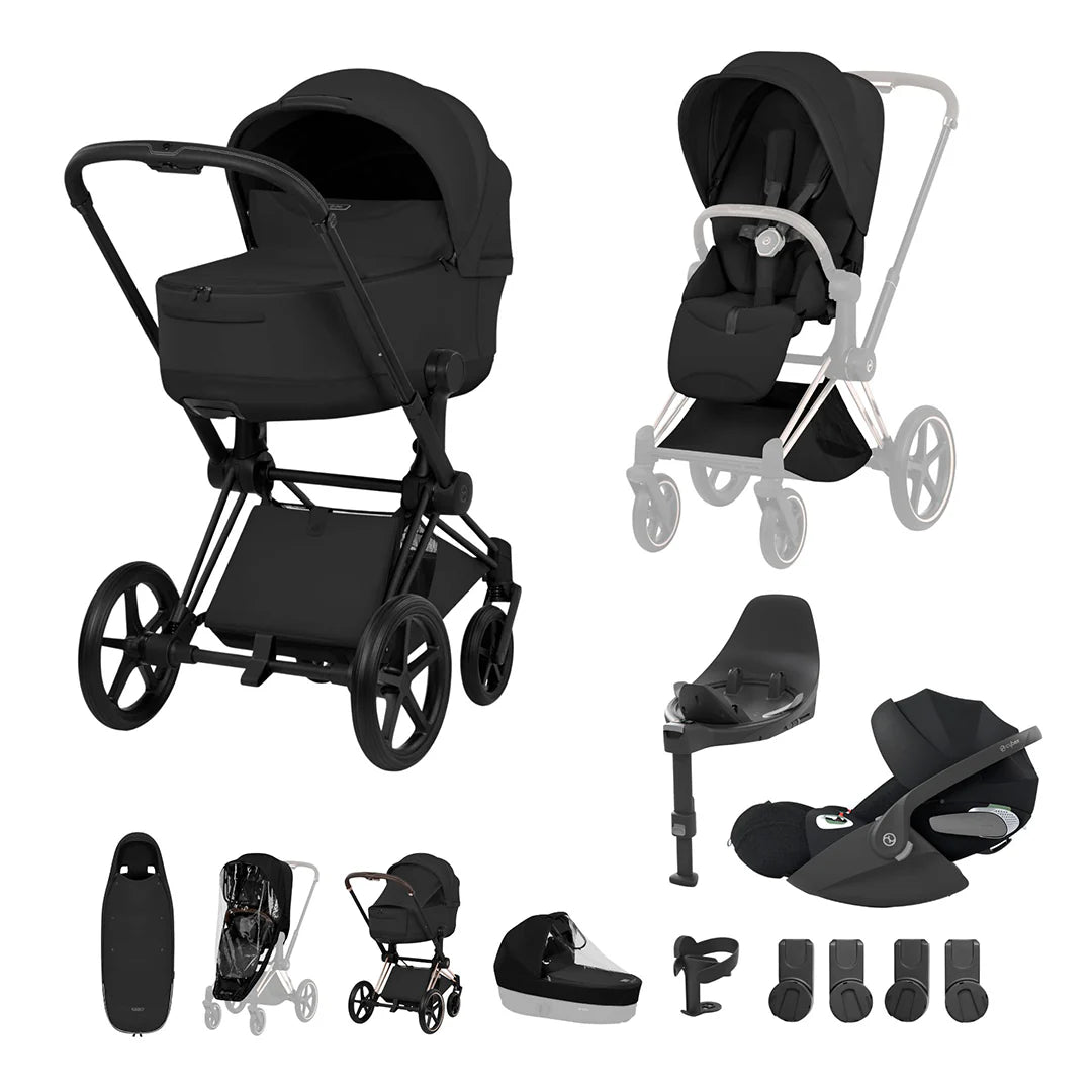 Cybex Priam Ultimate Accessory Bundle - Style Collection Sepia/Matt Black