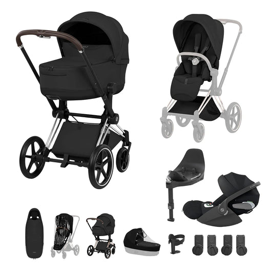 Cybex Priam Ultimate Accessory Bundle - Style Collection Sepia/Chrome Brown