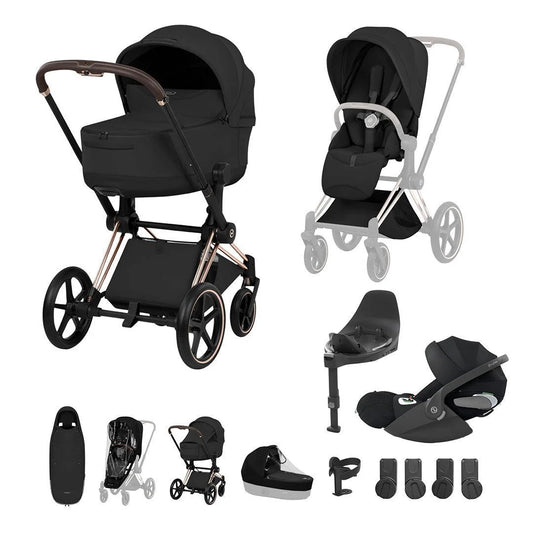 Cybex Priam Ultimate Accessory Bundle - Style Collection Sepia/Rose Gold