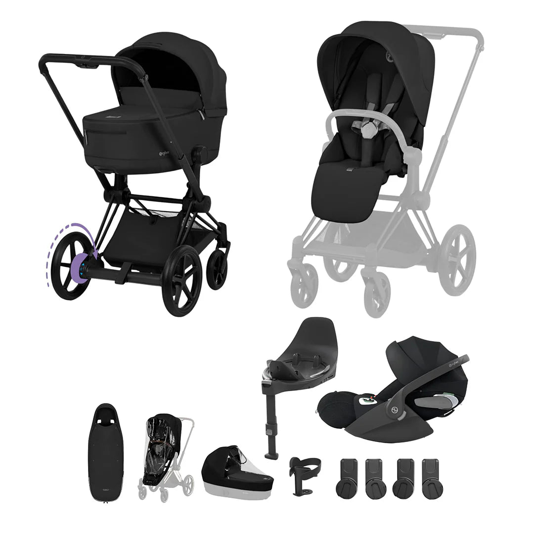Cybex e-Priam Ultimate Accessory Bundle - Comfort Collection Sepia Black