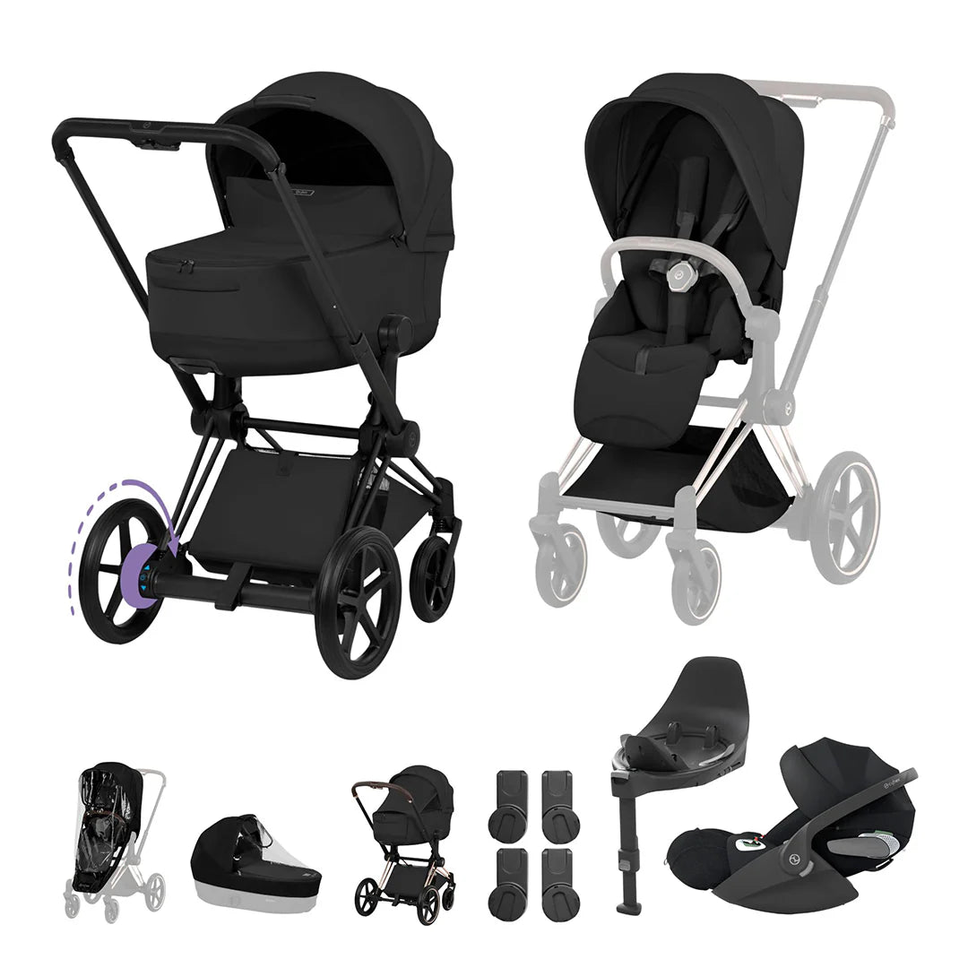 Cybex e-Priam Ultimate Bundle - Style Collection Sepia Black Matt Black