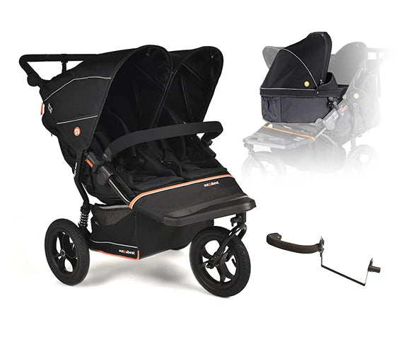 Nipper Double V6 Newborn and Toddler Bundle Summit Black Pre Order