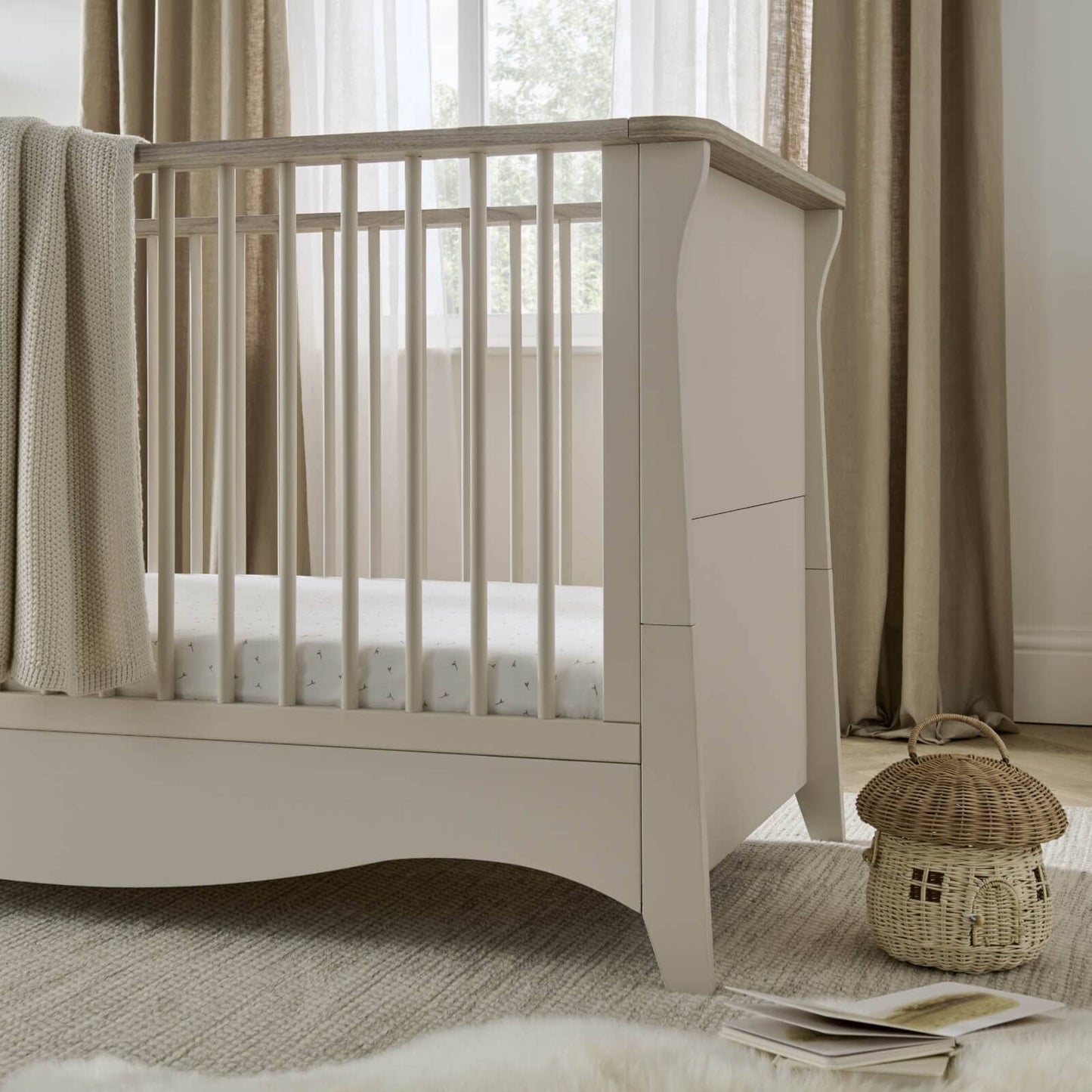 Cuddle Co Clara Cot Bed - Cashmere and Ash