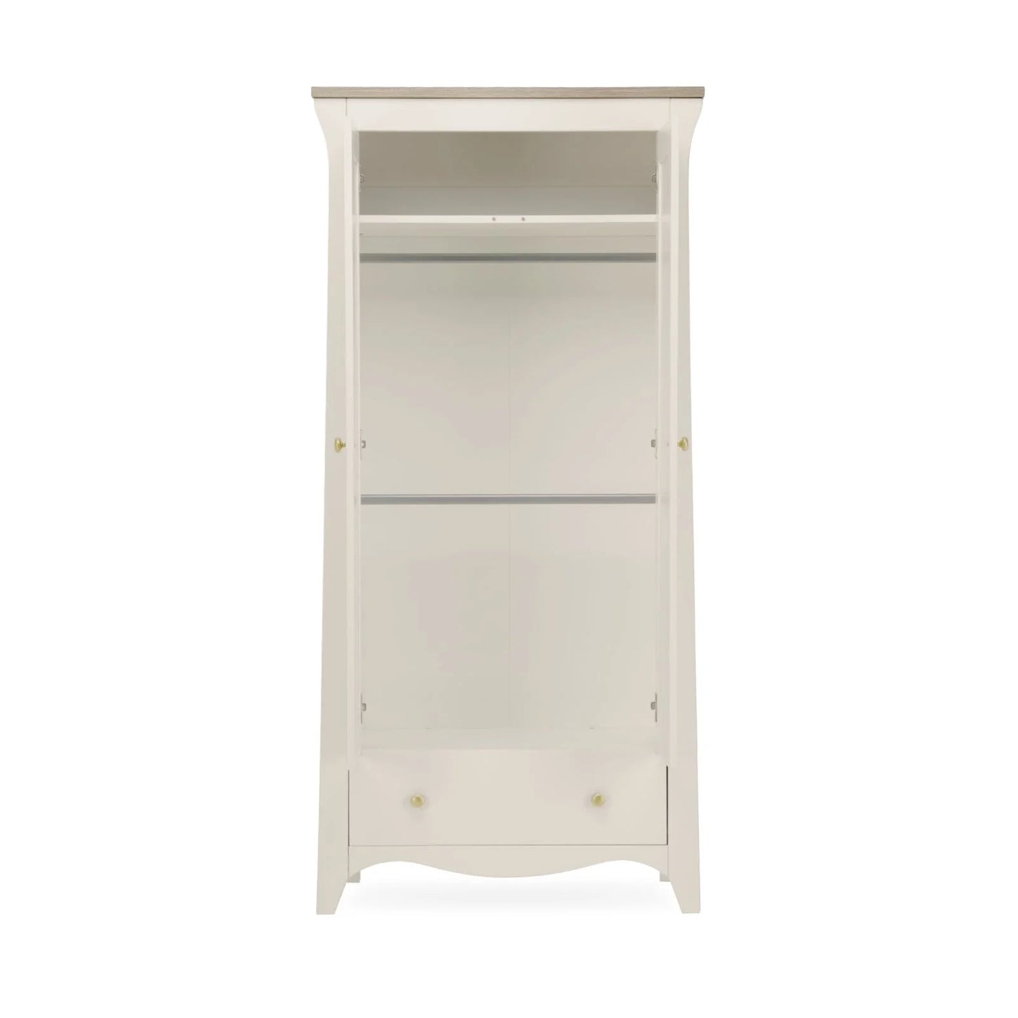 Cuddle Co Clara 2 Door Double Wardrobe Cashmere and Ash