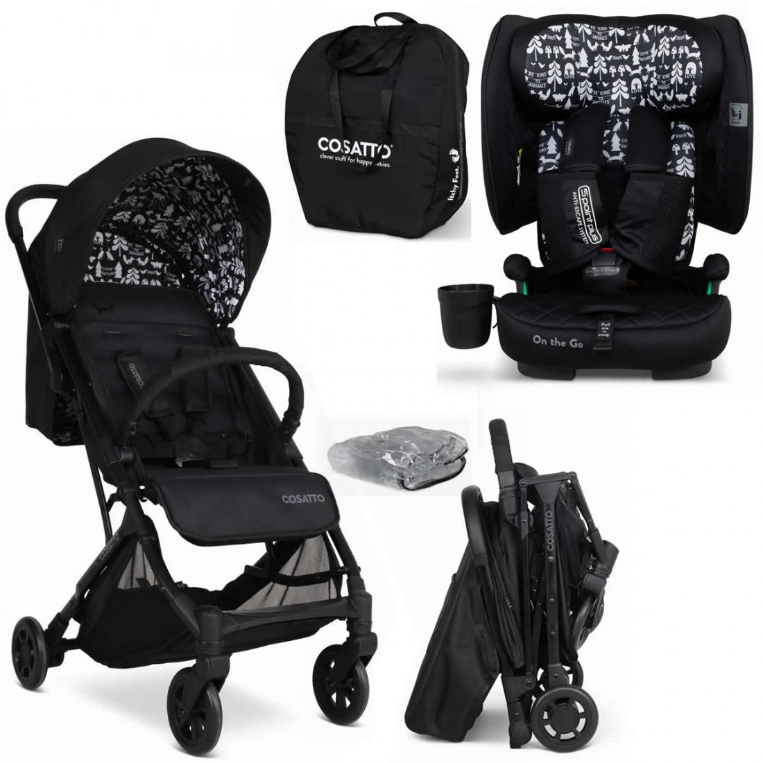 Cosatto Travel Lite Bundle Silhouette