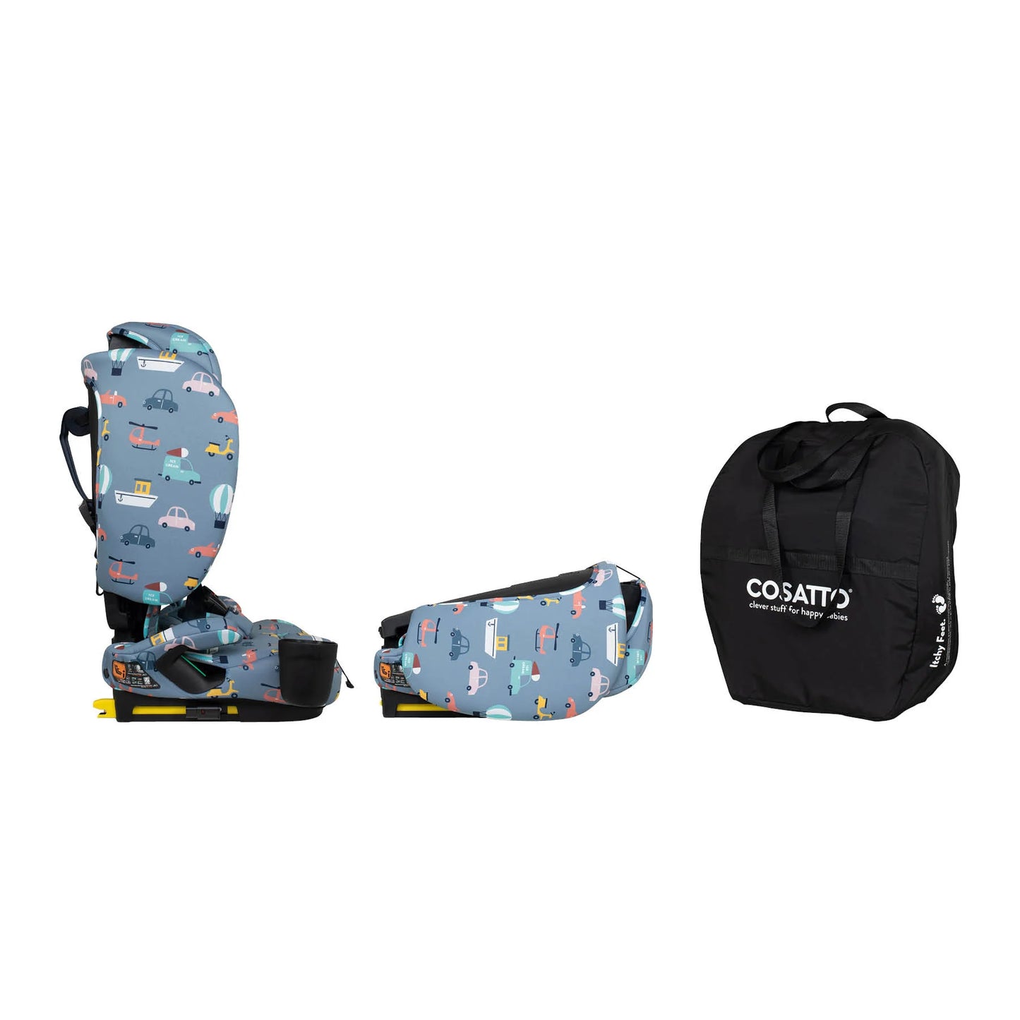 Cosatto On The Go i-Size Travel Car Seat Itchy Feet Sky