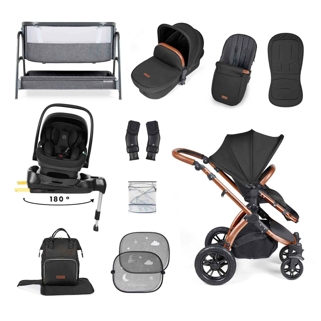 STOMP LUXE NIMBUS 180° SPIN I-SIZE TRAVEL SYSTEM & HOME 14 PIECE BUNDLE