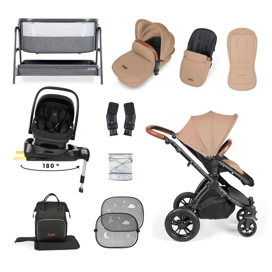 STOMP LUXE NIMBUS 180° SPIN I-SIZE TRAVEL SYSTEM & HOME 14 PIECE BUNDLE