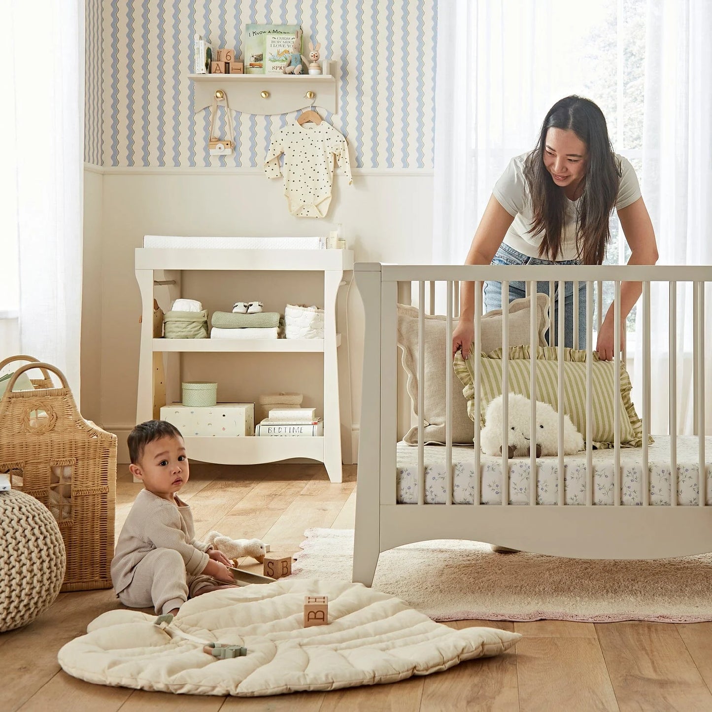 Cuddle Co Clara Mini 2 Piece Nursery Furniture Set - Cashmere