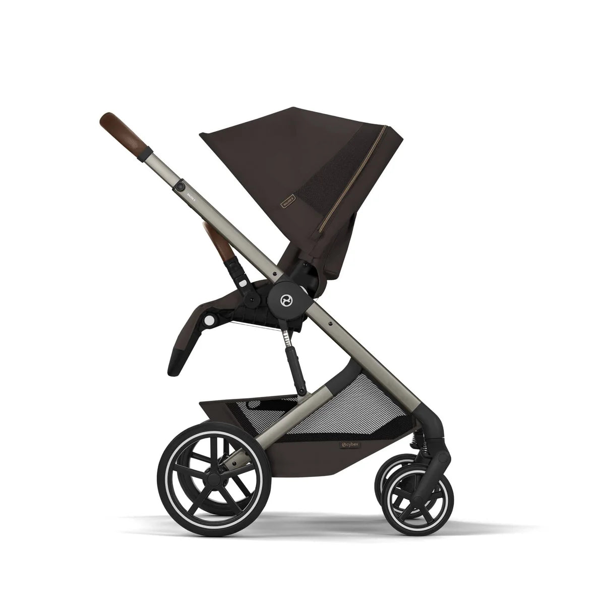 Cybex Balios S Lux + Folding Carrycot Bundle with Cloud G3 Plus Car Seat Chocolate