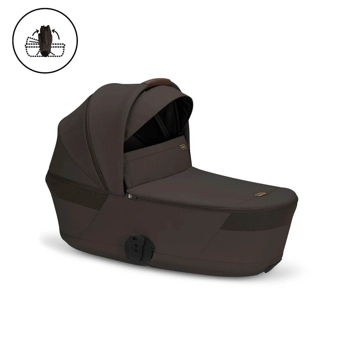 Cybex Balios S Lux + Folding Carrycot Bundle with Cloud G3 Plus Car Seat Chocolate