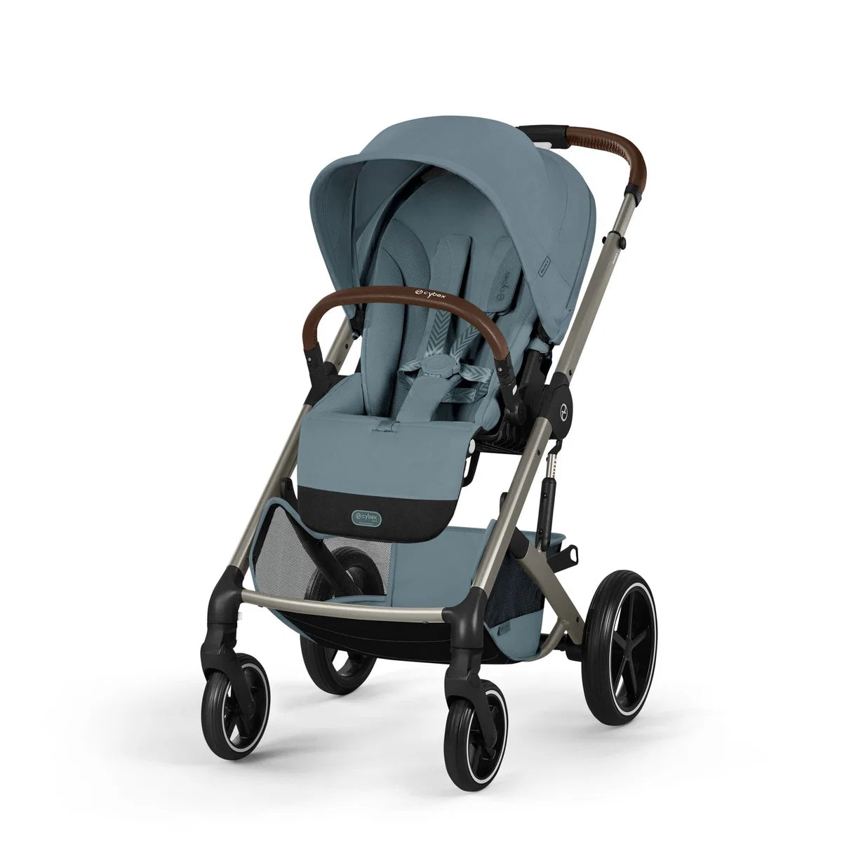 Cybex Balios S Lux + Folding Carrycot Bundle with Cloud G3 Plus Car Seat Stormy Blue