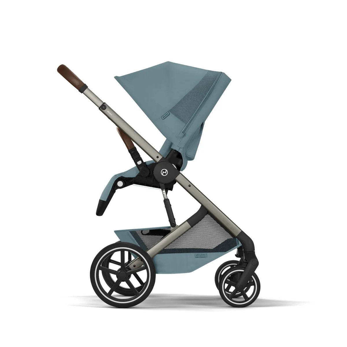 Cybex Balios S Lux + Folding Carrycot Bundle with Cloud G3 Plus Car Seat Stormy Blue