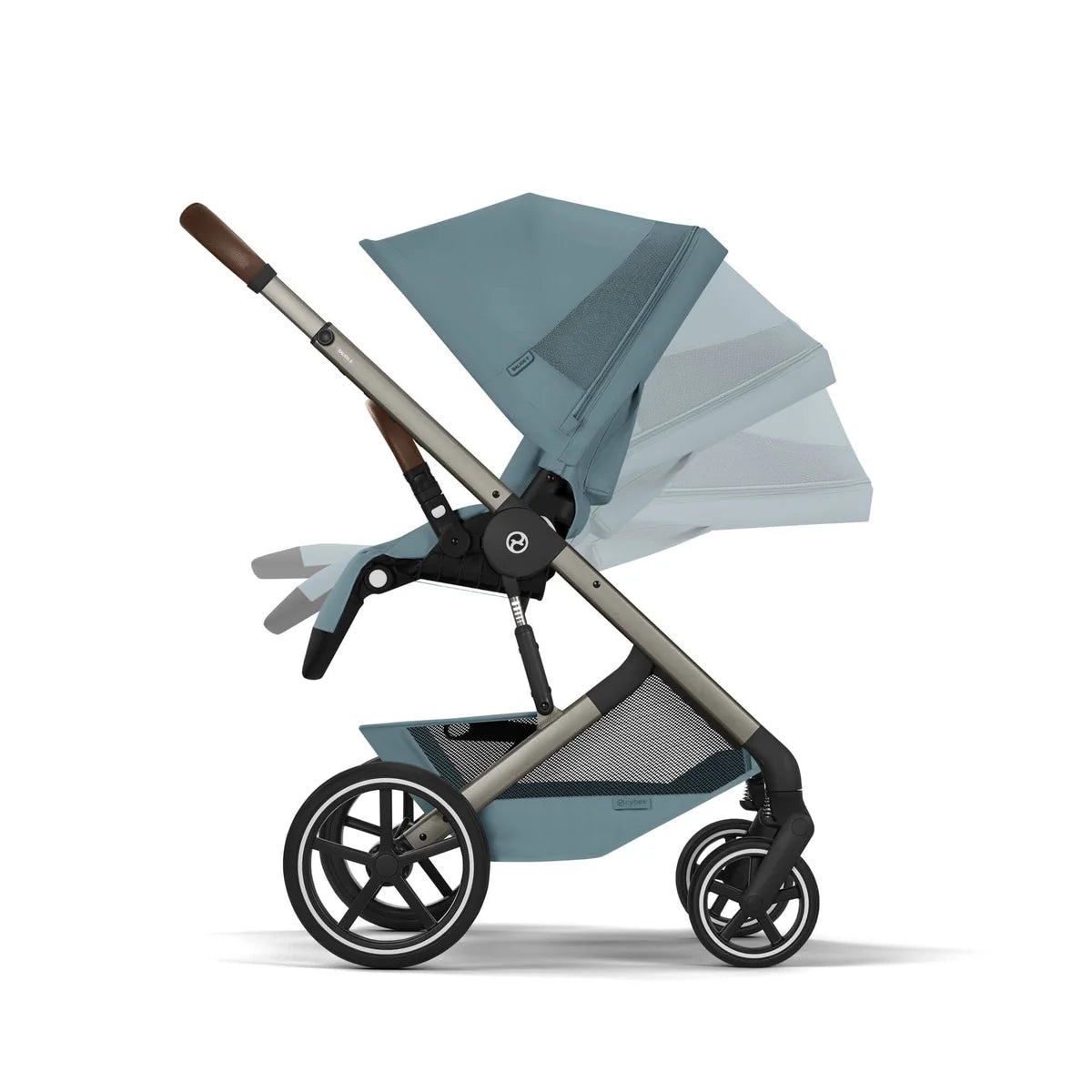 Cybex Balios S Lux + Folding Carrycot Bundle with Cloud G3 Plus Car Seat Stormy Blue