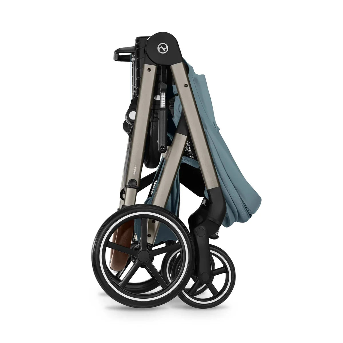 Cybex Balios S Lux + Folding Carrycot Bundle with Cloud G3 Plus Car Seat Stormy Blue