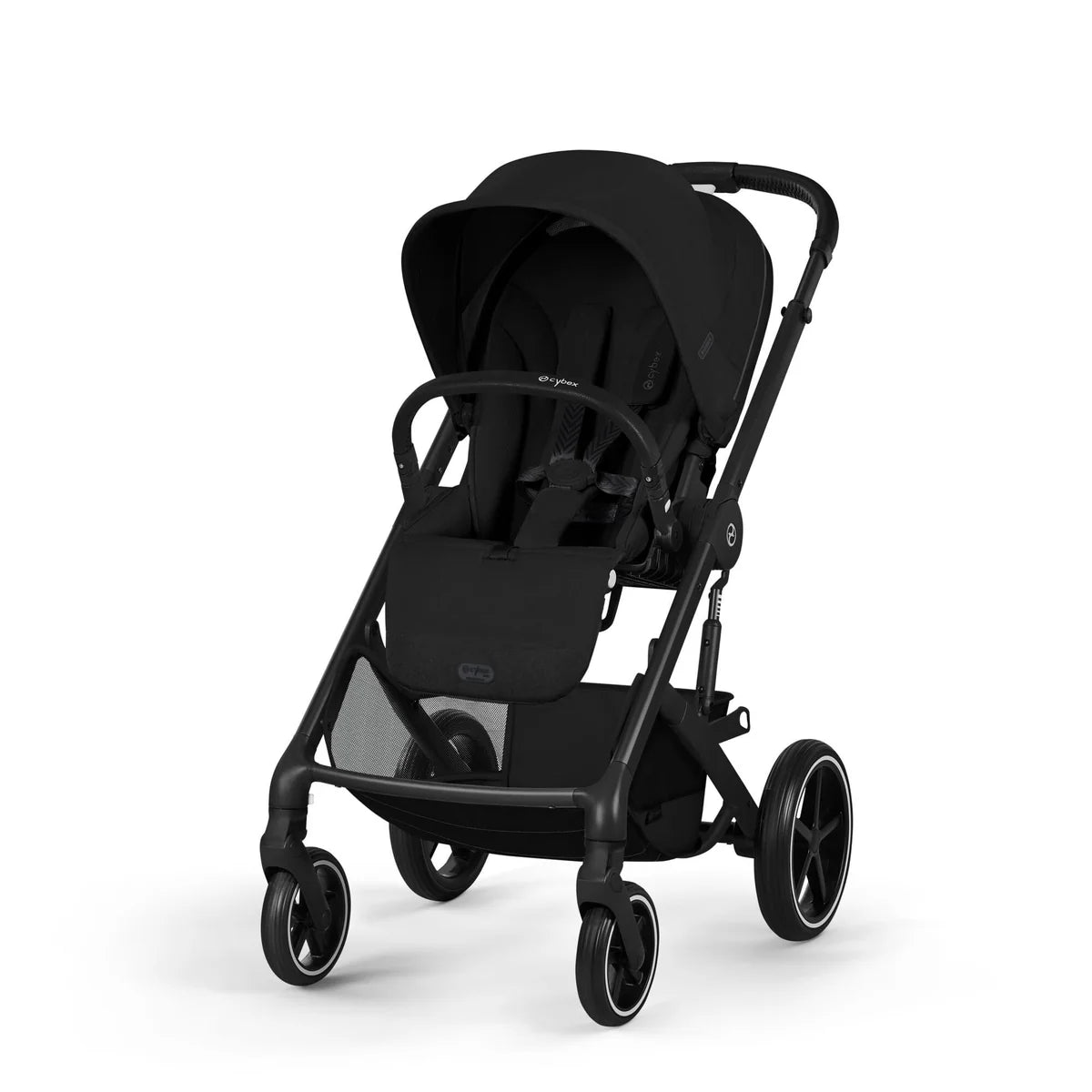 Cybex Balios S Lux + Folding Carrycot Bundle with Cloud G3 Plus Car Seat Moon Black