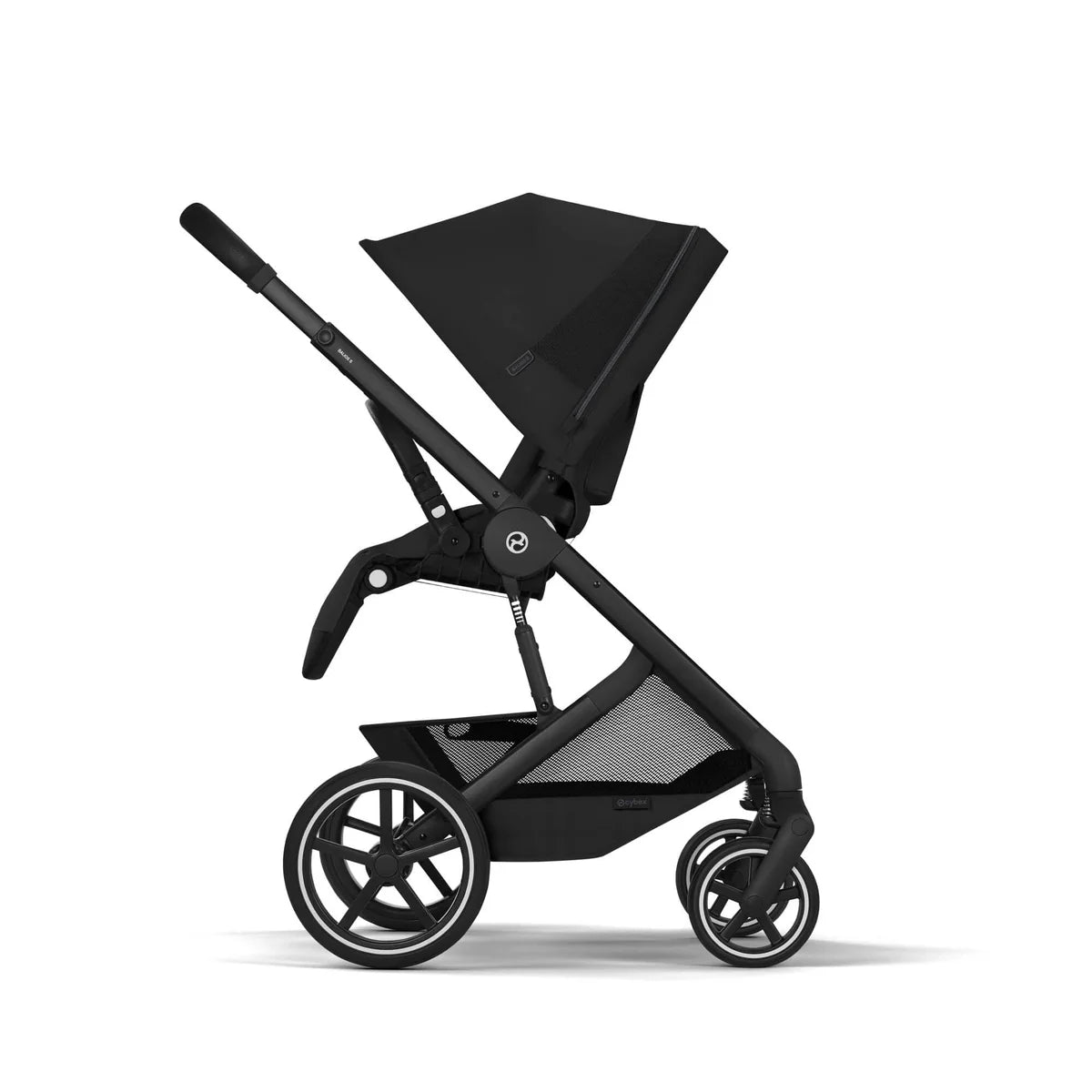 Cybex Balios S Lux + Folding Carrycot Bundle with Cloud G3 Plus Car Seat Moon Black