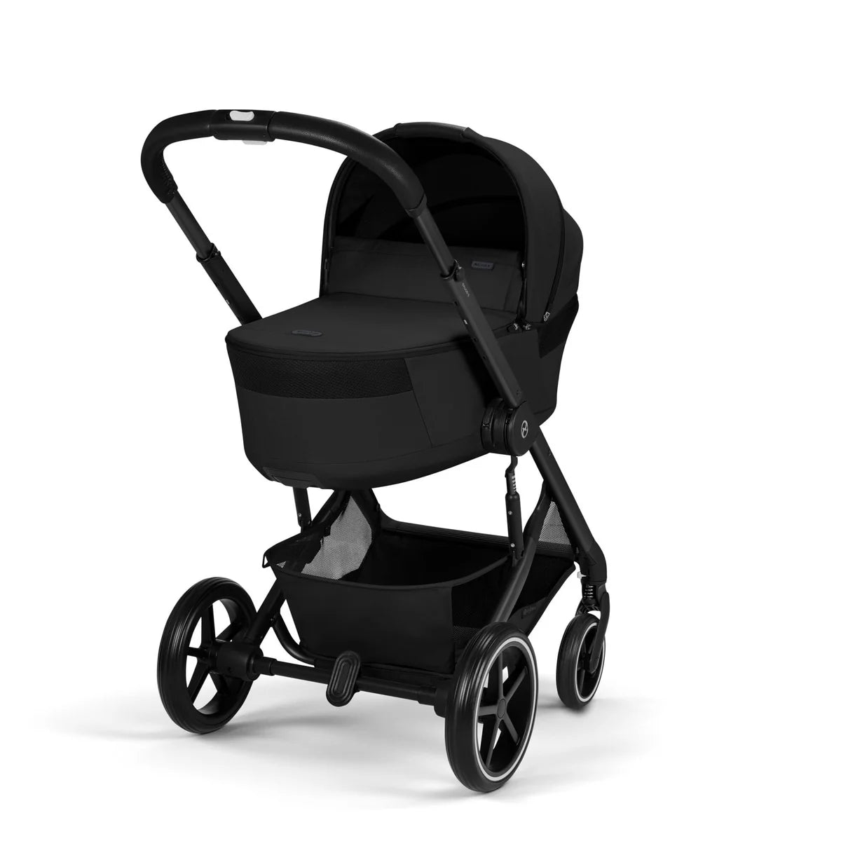 Cybex Balios S Lux + Folding Carrycot Bundle with Cloud G3 Plus Car Seat Moon Black