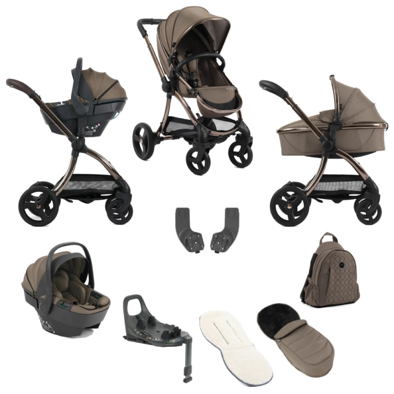 Egg egg3 Pushchair Bundle with Shell 360 Car Seat - Mink